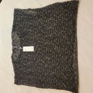 Eileen Fisher Blurred Cotton Nylon Tape Box Top NWT